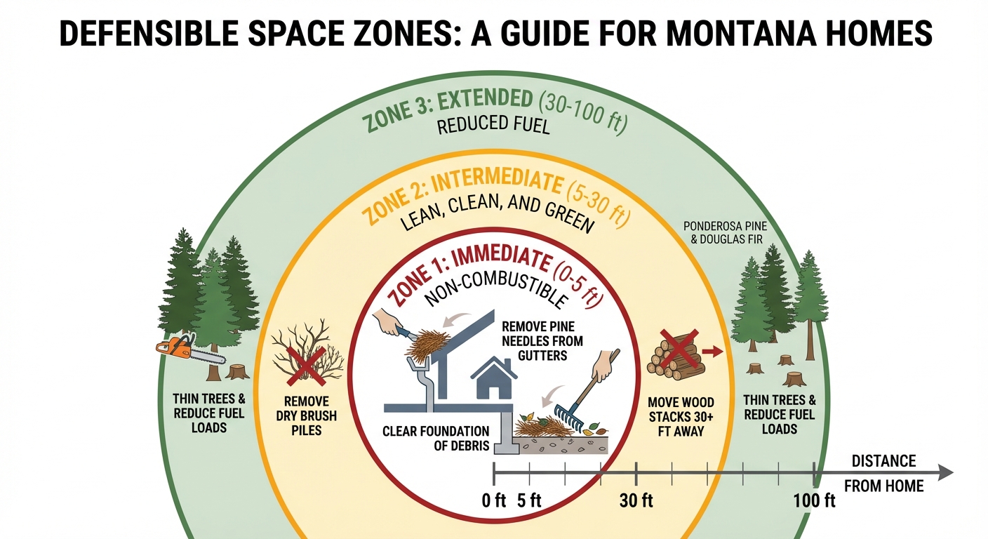 Defensible Space Zones: A Guide for Montana Homes