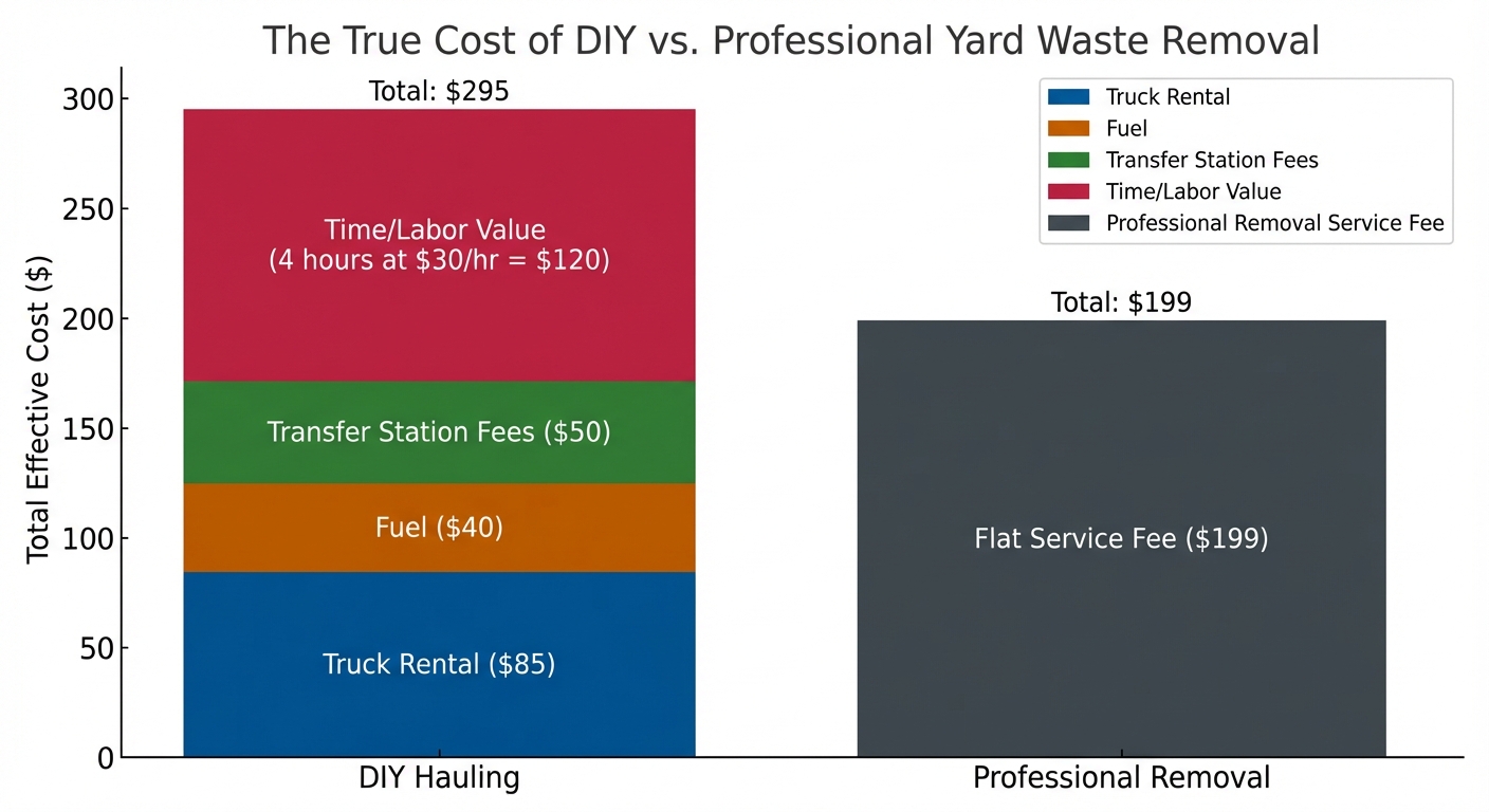 The True Cost of DIY vs. Professional Yard Waste Removal